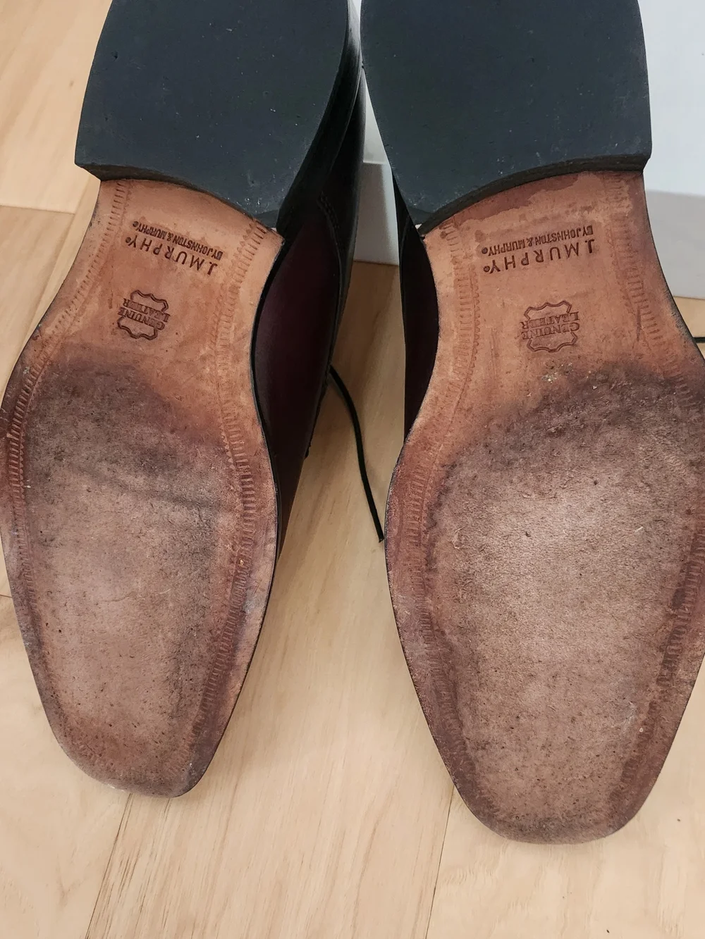 Johnston & Murphy Men's Burgundy Cap-Toe Derbys